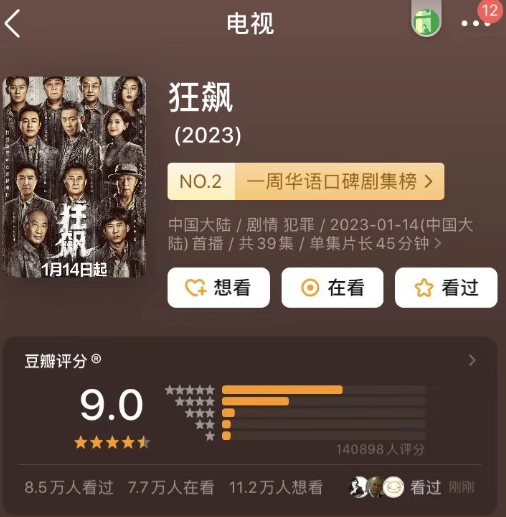 《狂飆》爆火后他被“建議查查、張頌文名字打分，解析