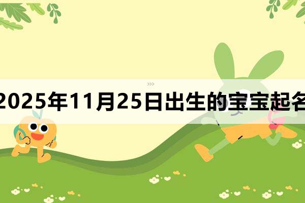2025年11月25日出生的寶寶取什么名好？